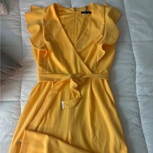 Tommy Hilfiger Yellow Ruffled Jumpsuit